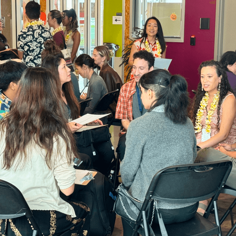 UXHI community members with leis
